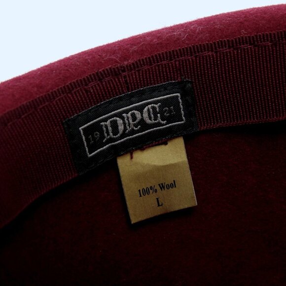 DPC 1921 Wool Fedora Hat Burgundy Women One Size‎ main image 7